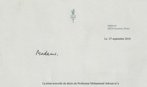 Hommage de Son Altesse le Prince Karim Aga Khan